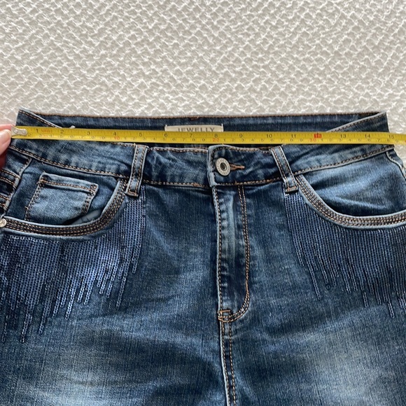 JEWELLY Stretch Jeans w/Sequins. Size S/36 (fits sz 6) - Picture 8 of 10